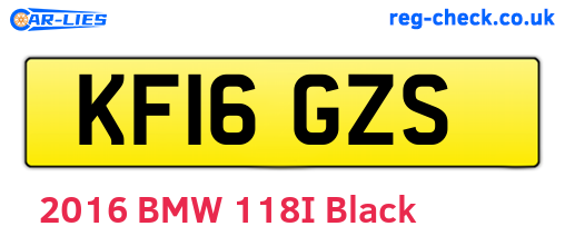 KF16GZS are the vehicle registration plates.