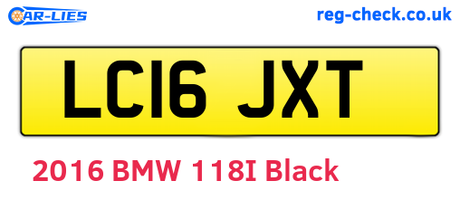 LC16JXT are the vehicle registration plates.
