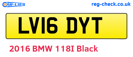 LV16DYT are the vehicle registration plates.