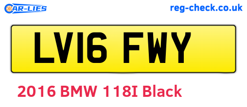 LV16FWY are the vehicle registration plates.
