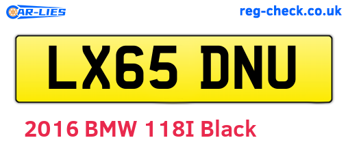 LX65DNU are the vehicle registration plates.