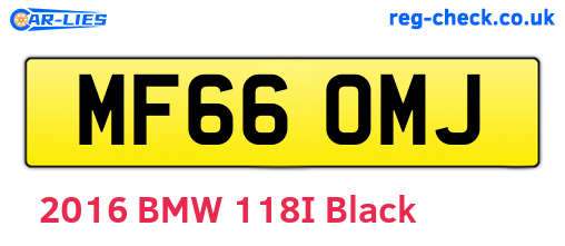 MF66OMJ are the vehicle registration plates.