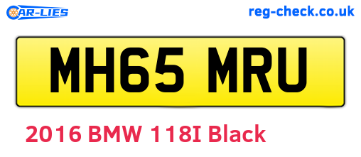 MH65MRU are the vehicle registration plates.