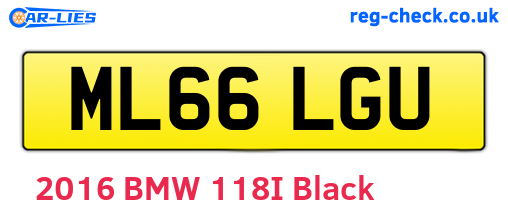 ML66LGU are the vehicle registration plates.