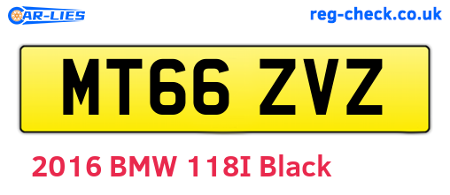 MT66ZVZ are the vehicle registration plates.
