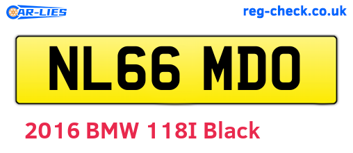 NL66MDO are the vehicle registration plates.