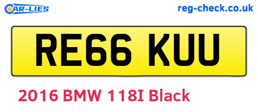 RE66KUU are the vehicle registration plates.