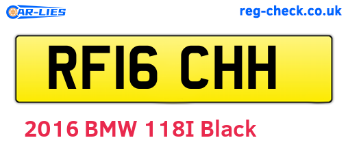 RF16CHH are the vehicle registration plates.