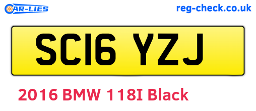 SC16YZJ are the vehicle registration plates.