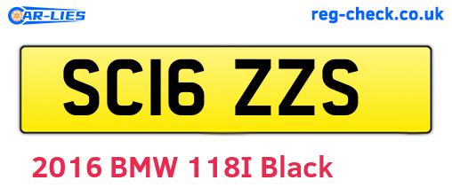 SC16ZZS are the vehicle registration plates.