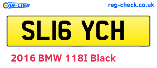 SL16YCH are the vehicle registration plates.