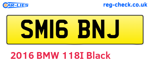 SM16BNJ are the vehicle registration plates.