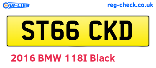 ST66CKD are the vehicle registration plates.