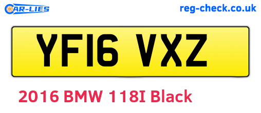 YF16VXZ are the vehicle registration plates.