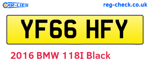 YF66HFY are the vehicle registration plates.