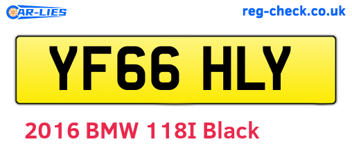 YF66HLY are the vehicle registration plates.