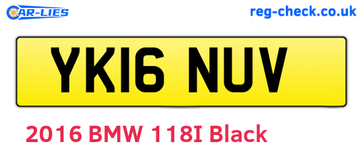 YK16NUV are the vehicle registration plates.