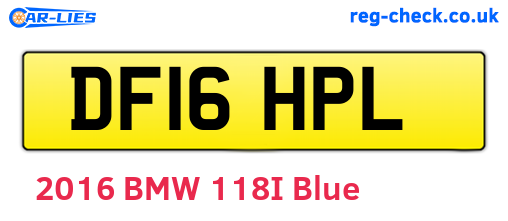 DF16HPL are the vehicle registration plates.