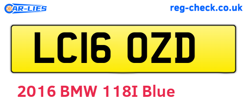LC16OZD are the vehicle registration plates.