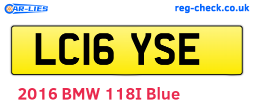 LC16YSE are the vehicle registration plates.