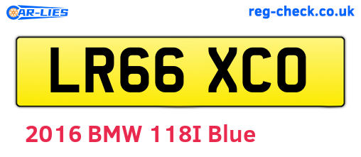 LR66XCO are the vehicle registration plates.