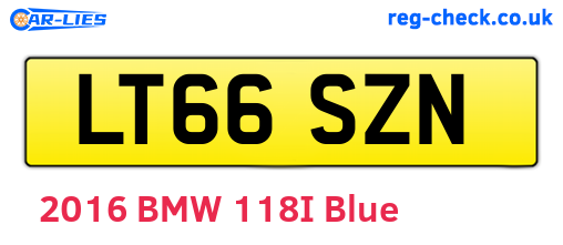 LT66SZN are the vehicle registration plates.