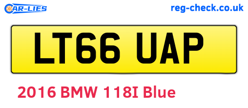 LT66UAP are the vehicle registration plates.