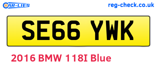 SE66YWK are the vehicle registration plates.