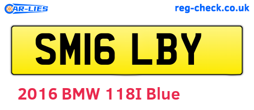 SM16LBY are the vehicle registration plates.