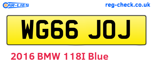 WG66JOJ are the vehicle registration plates.