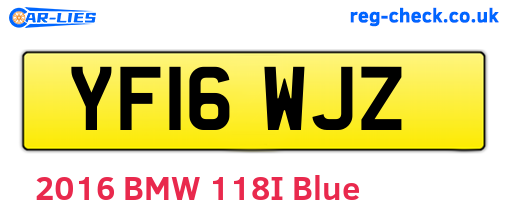 YF16WJZ are the vehicle registration plates.