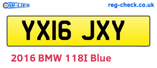 YX16JXY are the vehicle registration plates.