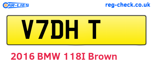 V7DHT are the vehicle registration plates.