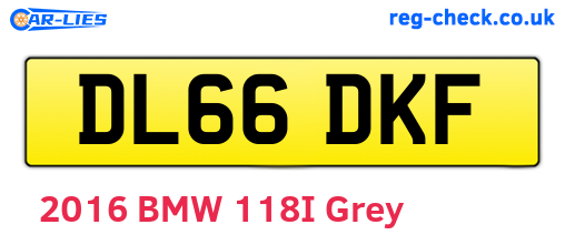 DL66DKF are the vehicle registration plates.