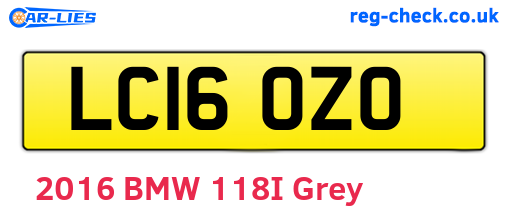 LC16OZO are the vehicle registration plates.