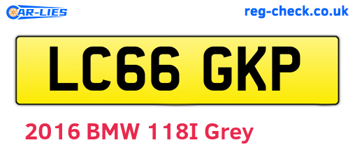 LC66GKP are the vehicle registration plates.