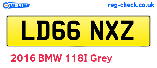 LD66NXZ are the vehicle registration plates.