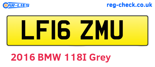 LF16ZMU are the vehicle registration plates.