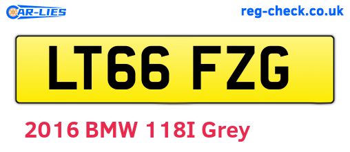 LT66FZG are the vehicle registration plates.