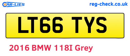 LT66TYS are the vehicle registration plates.