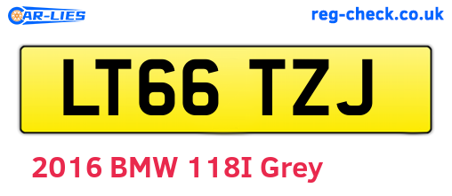 LT66TZJ are the vehicle registration plates.