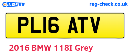 PL16ATV are the vehicle registration plates.