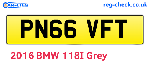 PN66VFT are the vehicle registration plates.