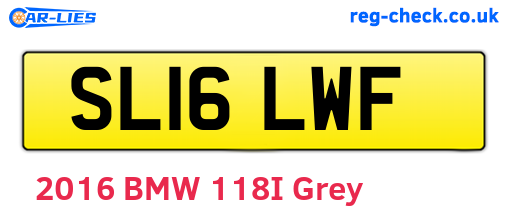 SL16LWF are the vehicle registration plates.