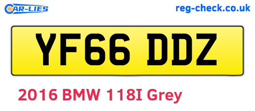 YF66DDZ are the vehicle registration plates.