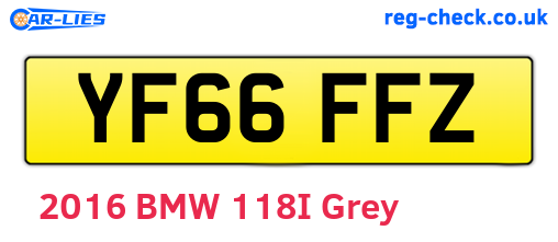 YF66FFZ are the vehicle registration plates.