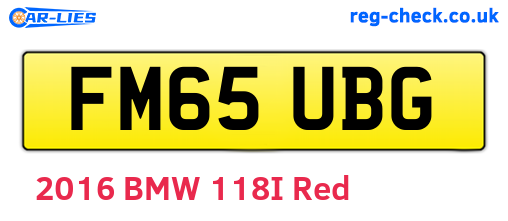FM65UBG are the vehicle registration plates.