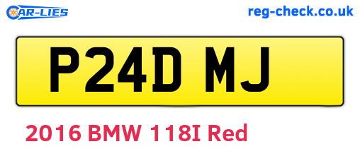 P24DMJ are the vehicle registration plates.