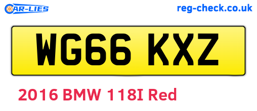 WG66KXZ are the vehicle registration plates.