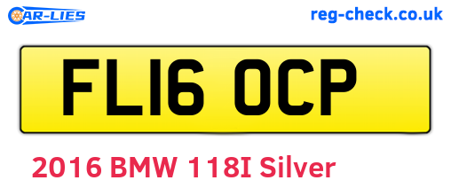 FL16OCP are the vehicle registration plates.